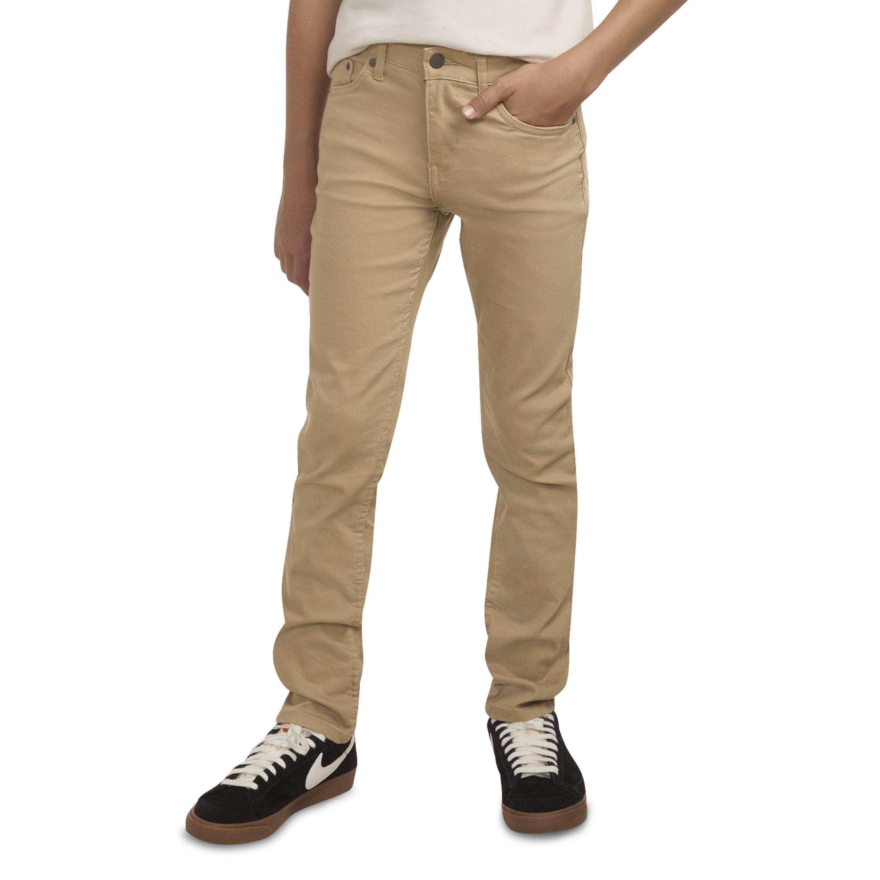 Levi's 510 Eco Performance Skinny Fit Lt Wash Big Boys' Khaki Denim Jeans - KHAKI